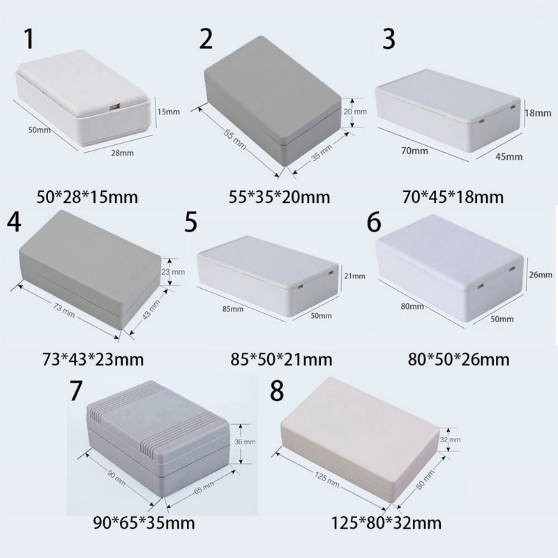 1Gb melns ABS plastmasas korpusa instrumentu korpuss ūdensnecaurlaidīgs elektronisks projekta kastes uzglabāšanas korpusa korpuss elektrības padeve