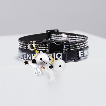 Μοντέρνα γράμματα γιακά γάτας Χαριτωμένο κρεμαστό κολιέ γάτας Διακοσμητικό κουδούνι Κολάρο για μικρό σκύλο Αξεσουάρ σκυλιών Teddy Pomeranian