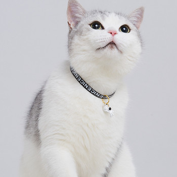 Μοντέρνα γράμματα γιακά γάτας Χαριτωμένο κρεμαστό κολιέ γάτας Διακοσμητικό κουδούνι Κολάρο για μικρό σκύλο Αξεσουάρ σκυλιών Teddy Pomeranian