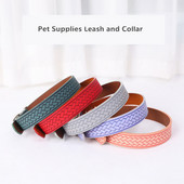 Vruća ogrlica za kućne ljubimce, mekana i udobna ogrlica za pse s printom Pu kože, prikladna za dodatke za srednje male i velike pse