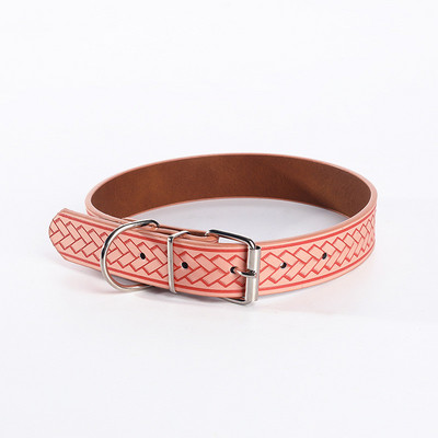 Vruća ogrlica za kućne ljubimce, mekana i udobna ogrlica za pse s printom Pu kože, prikladna za dodatke za srednje male i velike pse