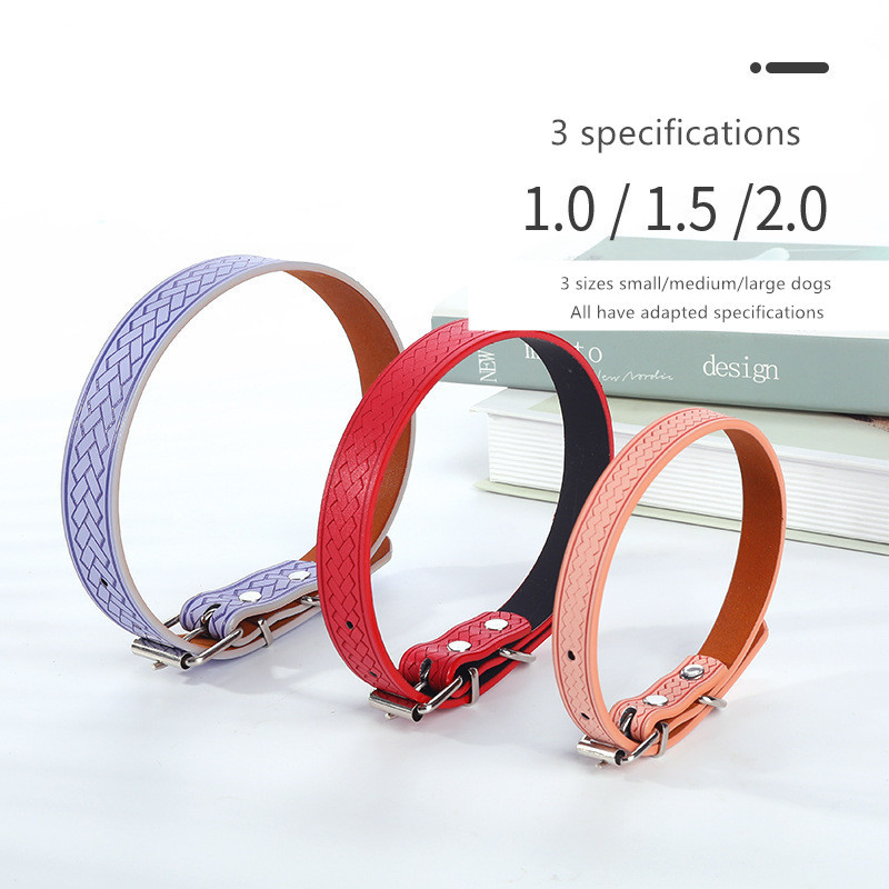 Vruća ogrlica za kućne ljubimce, mekana i udobna ogrlica za pse s printom Pu kože, prikladna za dodatke za srednje male i velike pse