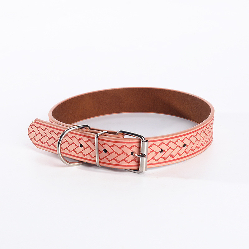 Vruća ogrlica za kućne ljubimce, mekana i udobna ogrlica za pse s printom Pu kože, prikladna za dodatke za srednje male i velike pse