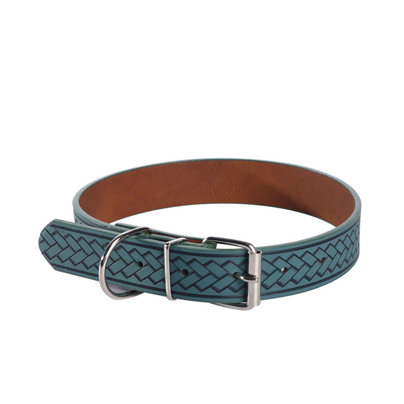 Vruća ogrlica za kućne ljubimce, mekana i udobna ogrlica za pse s printom Pu kože, prikladna za dodatke za srednje male i velike pse