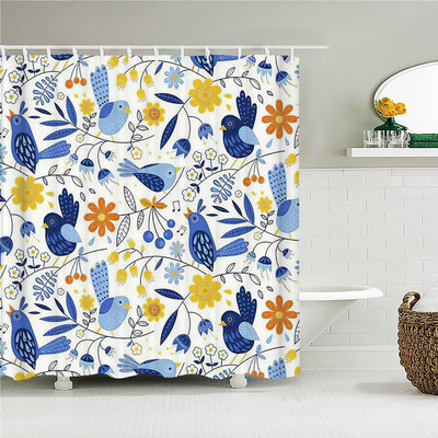 Crtani alpaka mačka slon zavjese za tuširanje za djecu Vodootporna poliesterska tkanina Kompleti kupaonskih dodataka Dekoracija paravana za kadu