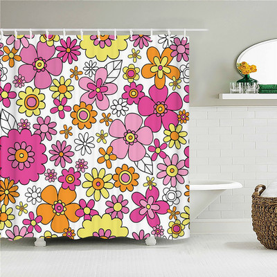 Crtani alpaka mačka slon zavjese za tuširanje za djecu Vodootporna poliesterska tkanina Kompleti kupaonskih dodataka Dekoracija paravana za kadu