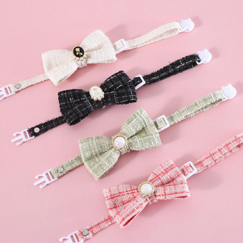 Издръжлива плетена декоративна лека папийонка за домашни любимци кученца и кръгли вратовръзки