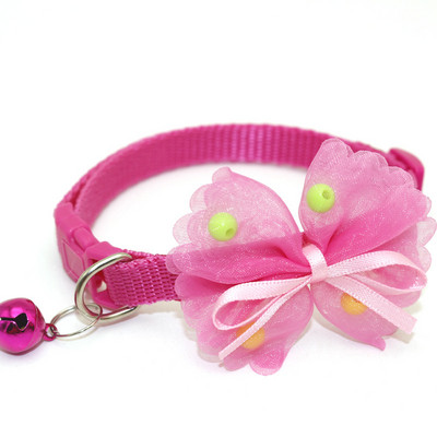 Plīvurs tauriņš maziem suņiem kakla apkakles gredzenu zvana kakla apģērbs Jorkas suņiem Izturīgi kaķēnu aksesuāri visu sezonu mājdzīvnieku kaķu kaklarota