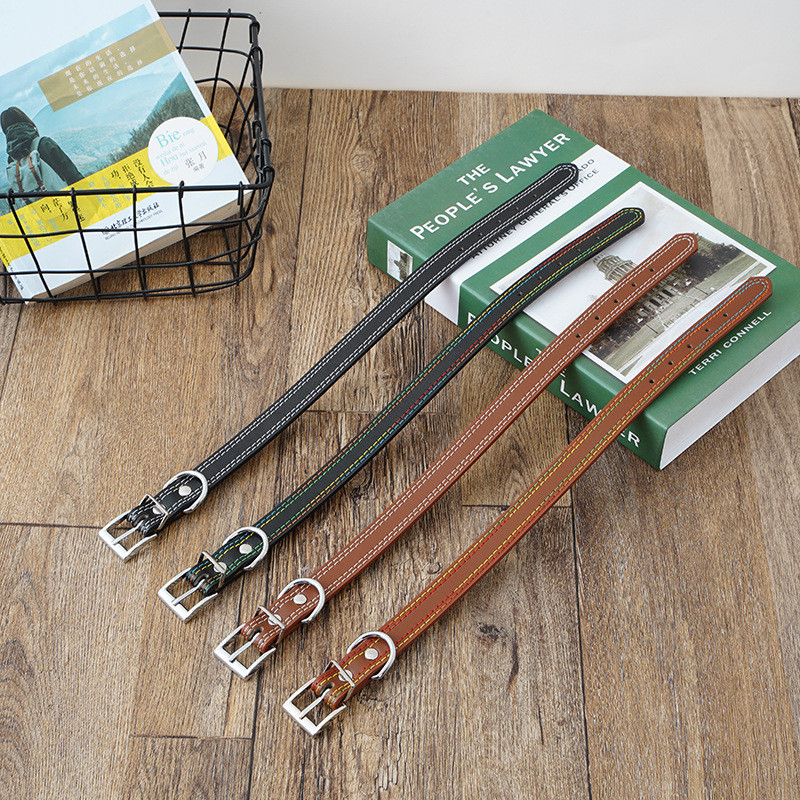 Karstā izpārdošana Super Fiber ādas mājdzīvnieku apkakles Pu ādas kakls mājdzīvnieku suņu pastaigām un rotaļām brīvā dabā Mazu un vidēju suņu piederumi