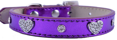 Radītas suņu kaklasiksnas Rhinestones suņu aksesuāri PU ādas kaklasiksnas maziem suņiem Čivavas kucēnu mājdzīvnieku piederumi Sarkanā zelta krāsās