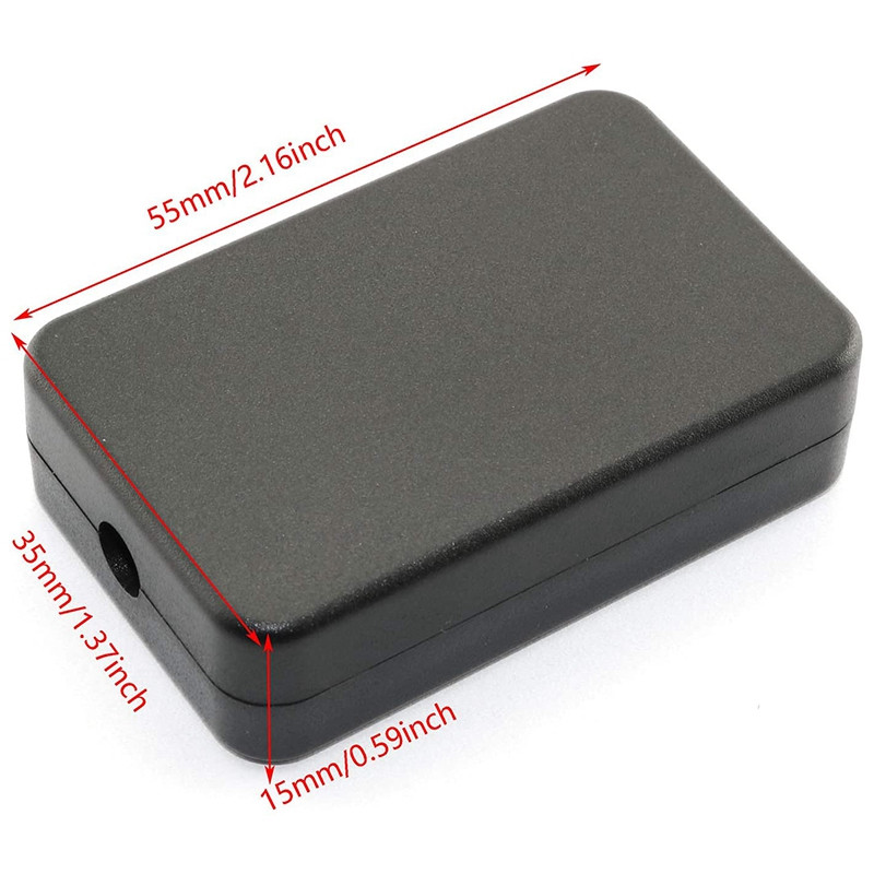Električna razvodna kutija 4PCS električna plastična crna vodootporna razvodna kutija 2,16X1,38X0,59 inča (55X35x15mm)