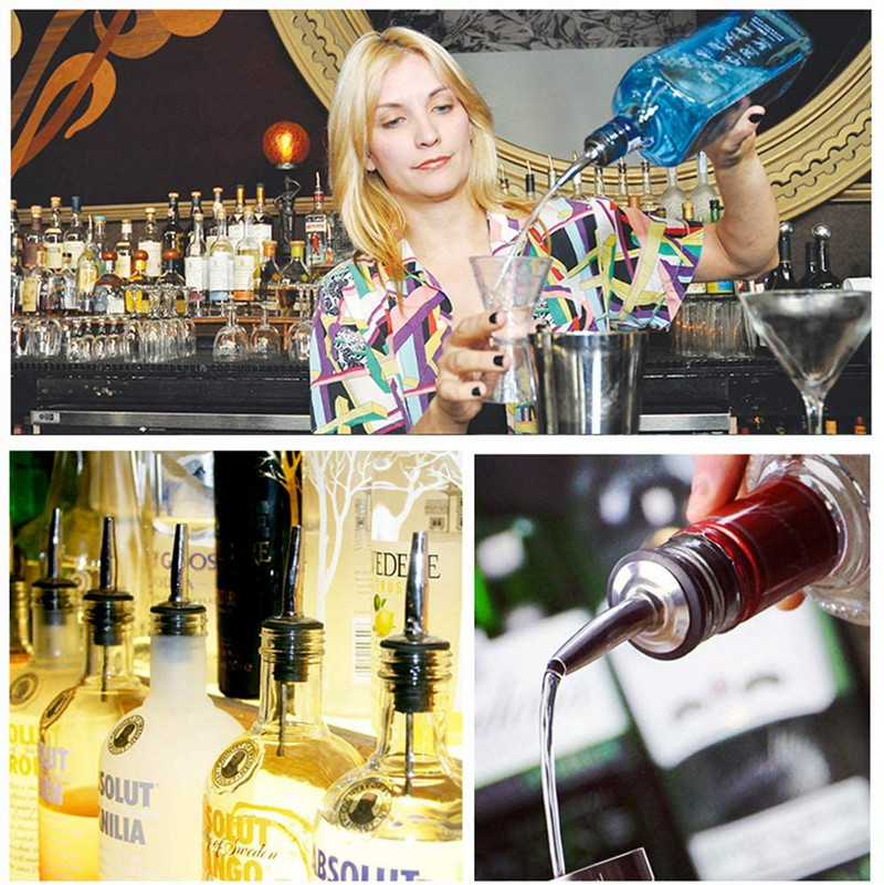 1/2/3 vnt nerūdijančio plieno gėrimų vyno kokteilių pylimo dozatorius Alkoholio kiekybinio gėrimo pilstymo prietaisas namų baro priedai