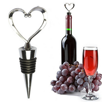 Südamekujuline punase veini šampanja veinipudeli kork Valentine pulmakingituste komplekt Veinikork Baari tarvikud Kodubaarid