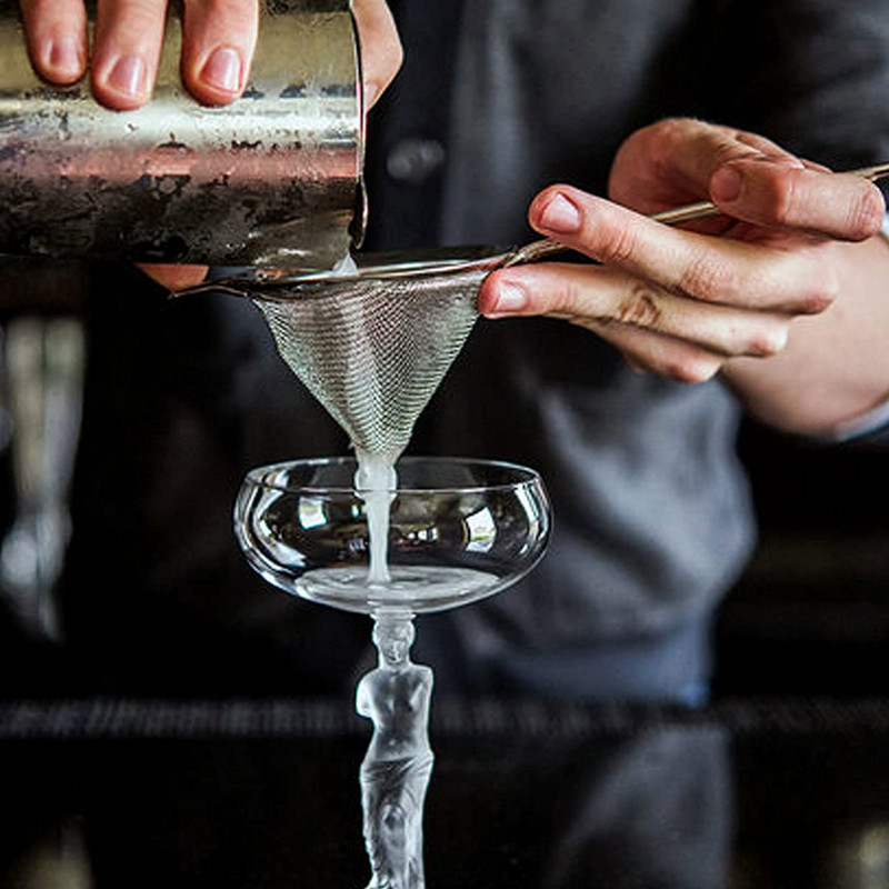Фина мрежеста цедка 304 конично сито от неръждаема стомана Цедка за чай с дълга дръжка за коктейл бар, кафе, инструменти за филтриране на сок