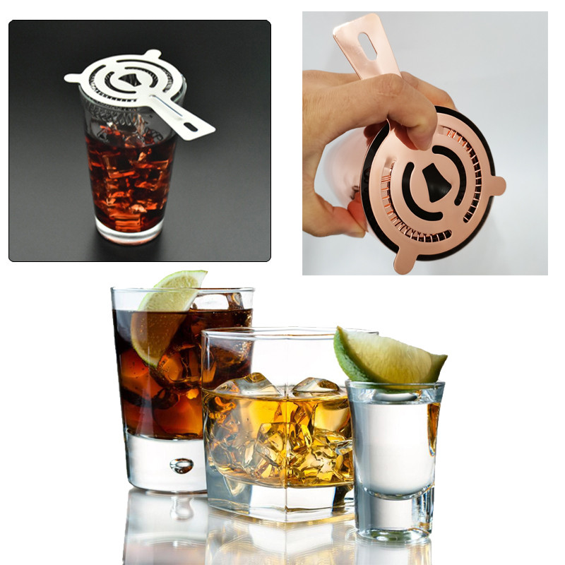 Juodas/auksinis koštuvas nerūdijančio plieno 4 spalvų strypo koštuvai Sidabriniai/rožiniai auksiniai sieteliai, kokteilių profesionalūs strypo įrankiai