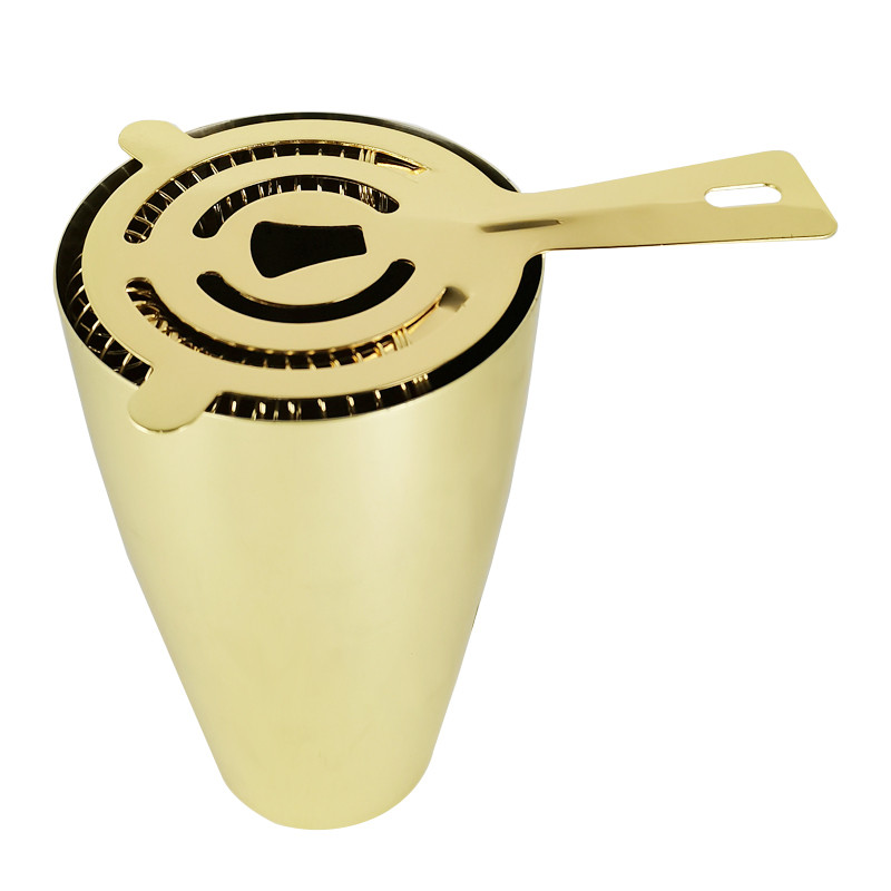 Juodas/auksinis koštuvas nerūdijančio plieno 4 spalvų strypo koštuvai Sidabriniai/rožiniai auksiniai sieteliai, kokteilių profesionalūs strypo įrankiai