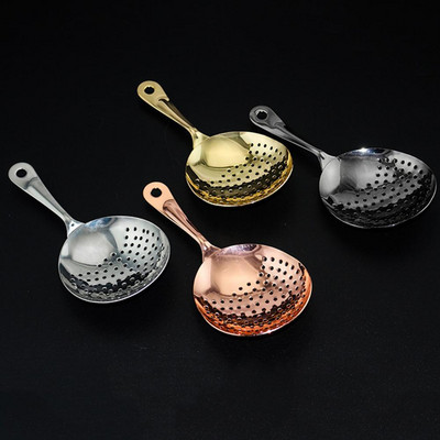 Julep Bar Strainer 304 Stainless Steel Strainer Cocktail Strainer Spoon Bar Sprung Cocktail Shaker Fast Drain Julep Strainer Bar Tools