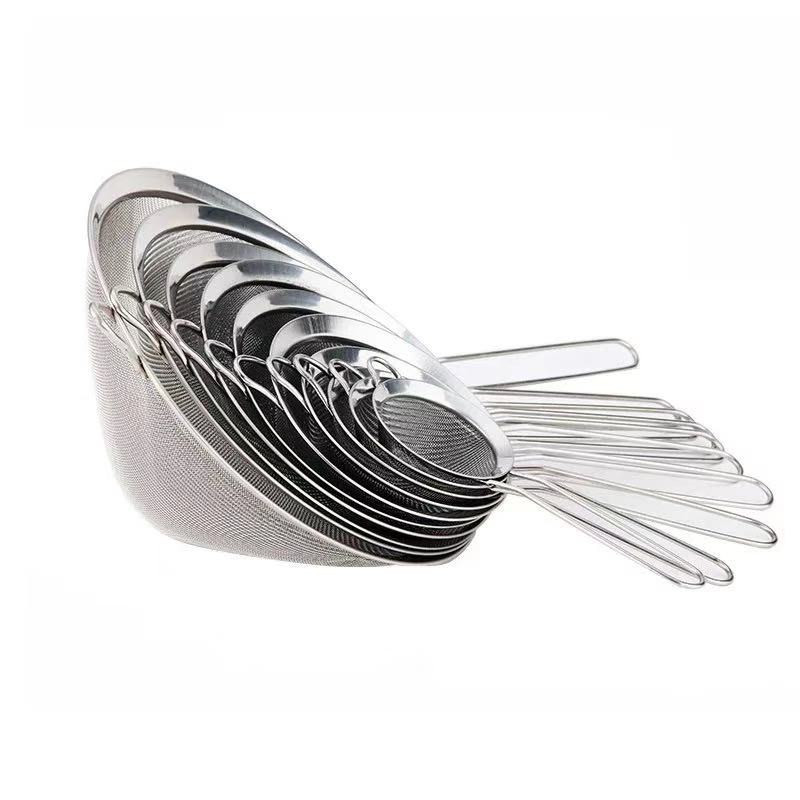 Nerūdijančio plieno tinklelis su rankena nusausinimui ir daržovėms arbatai, kavai, maistui, aliejui, sietelis kiaurasamtis Virtuvės įrankiai