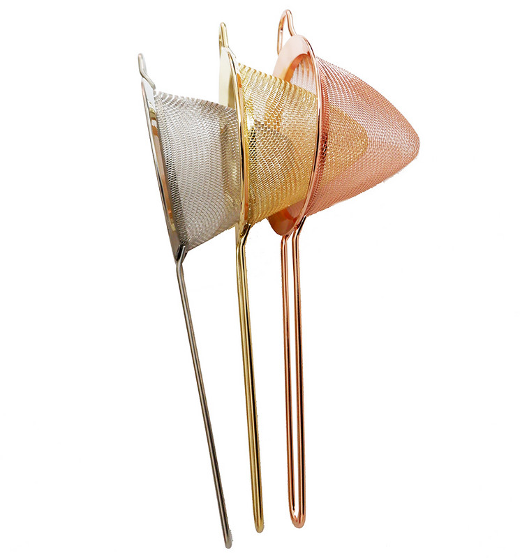 Nerūdijančio plieno kokteilių juostos sietelis Kūginis tinklelis Virtuvės priedai Barmeno baro įrankis