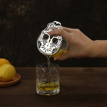 Skull Shape Bar Cocktail Strainer Hawthorne Strainer από ανοξείδωτο ατσάλι