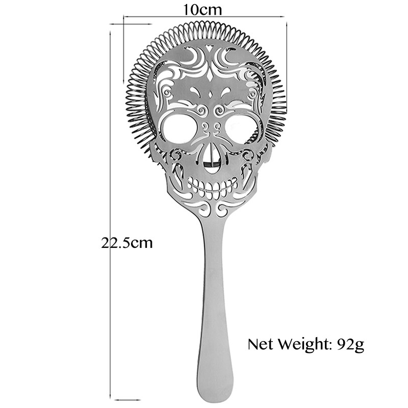 Цедка за коктейли с форма на череп Hawthorne Цедка от неръждаема стомана