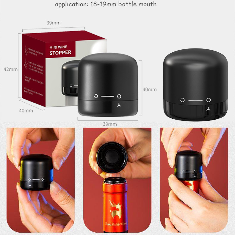 XIAOMI Dop pentru capac pentru sticla de vin roșu cu vid, dopul pentru sticla de șampanie sigilat cu silicon