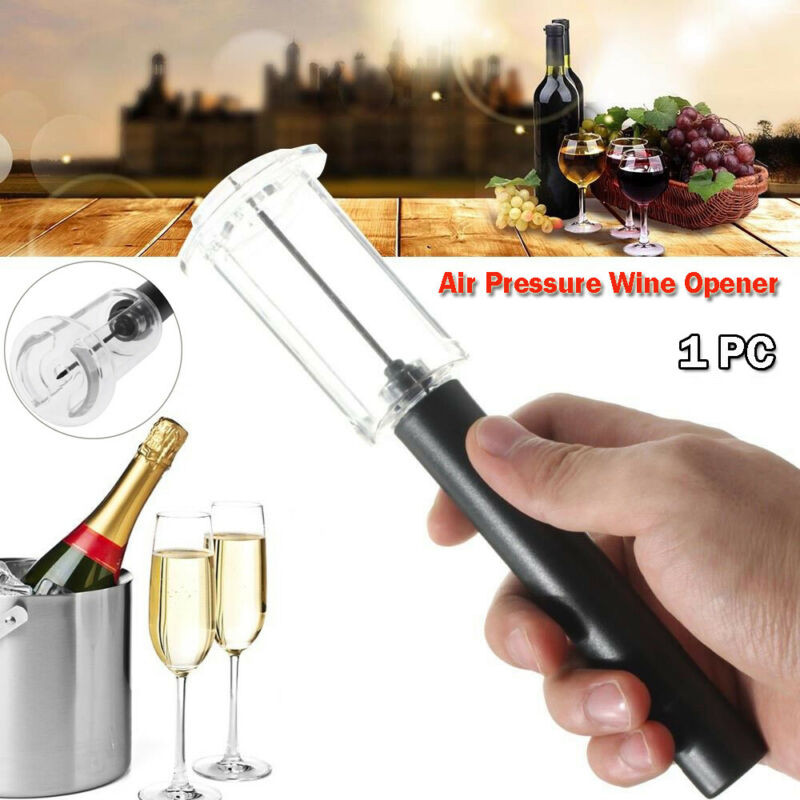 1PC Кухненска отварачка за бутилки за вино от неръждаема стомана Тип щифт с въздушно налягане Отварачка за червено вино Корк Попер Отварачки с тирбушон Парти