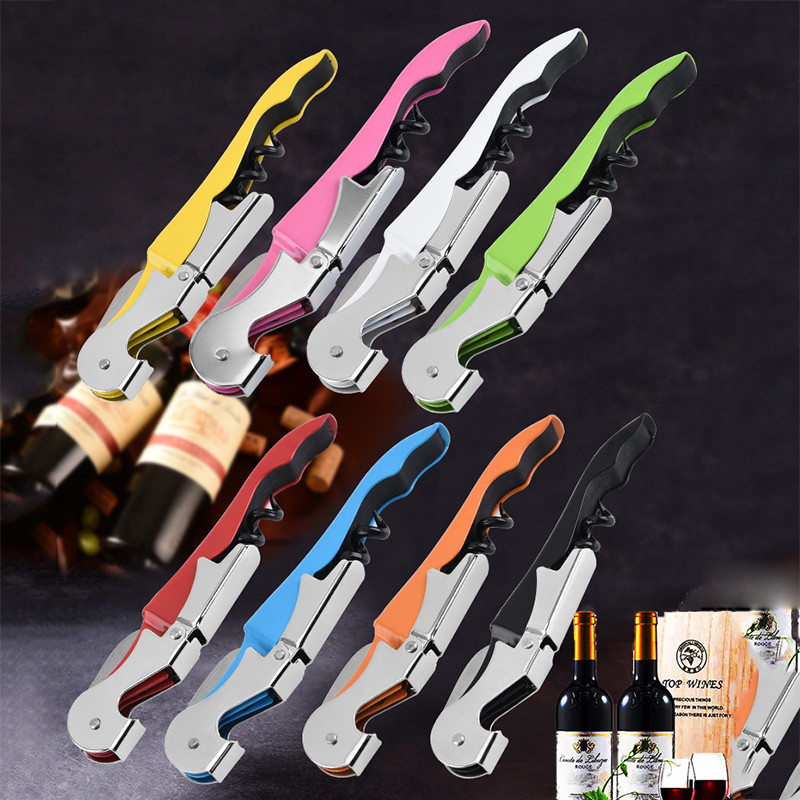 5 vnt. Daugiafunkciniai butelių atidarytuvai Spalvingi nerūdijančio plieno vyno kamštienos užsukami alaus kamštelio valiklis virtuvės prietaisų baro priedai