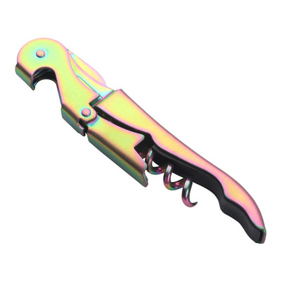 Отварачка за бутилки за многократна употреба Позлатен тирбушон Сервитьори с двойни панти Отварачка за бутилки за вино Ключ за домашен офис Кухненски консумативи