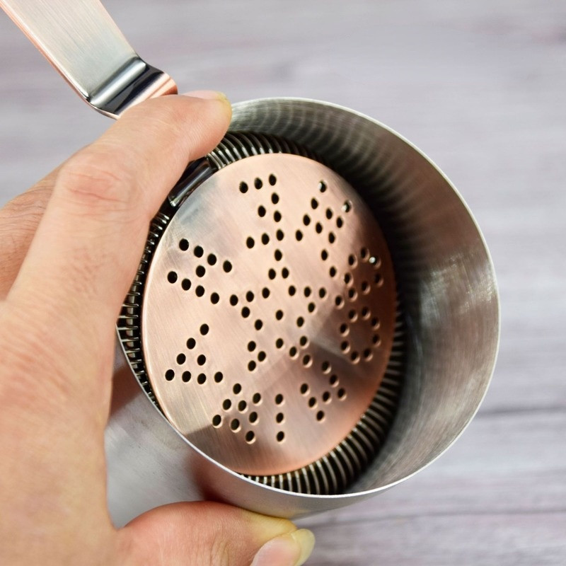 Agitator de cocktail Martini din oțel inoxidabil Accesorii pentru bar Unelte pentru barman Mâner îndoit dublu Filtru de bar pentru gheață de vin