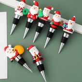 1PC Коледна серия Wine Stopper Bar Party Decoration Снежен човек Форма за поддържане на свежест Wine Champagne Stopper Bar Аксесоари