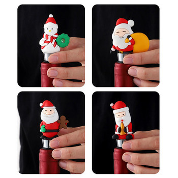 1PC Коледна серия Wine Stopper Bar Party Decoration Снежен човек Форма за поддържане на свежест Wine Champagne Stopper Bar Аксесоари