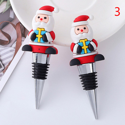 1PC Коледна серия Wine Stopper Bar Party Decoration Снежен човек Форма за поддържане на свежест Wine Champagne Stopper Bar Аксесоари