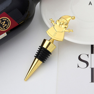 1PC Коледна серия Wine Stopper Bar Party Decoration Снежен човек Форма за поддържане на свежест Wine Champagne Stopper Bar Аксесоари