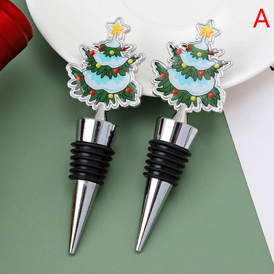 1PC Коледна серия Wine Stopper Bar Party Decoration Снежен човек Форма за поддържане на свежест Wine Champagne Stopper Bar Аксесоари