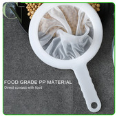 Bucătărie cu plasă Filtru cu plasă ultrafină Filtru cu plasă din nailon Linguriță de bar pentru lapte de soia Cafea Lapte Iaurt