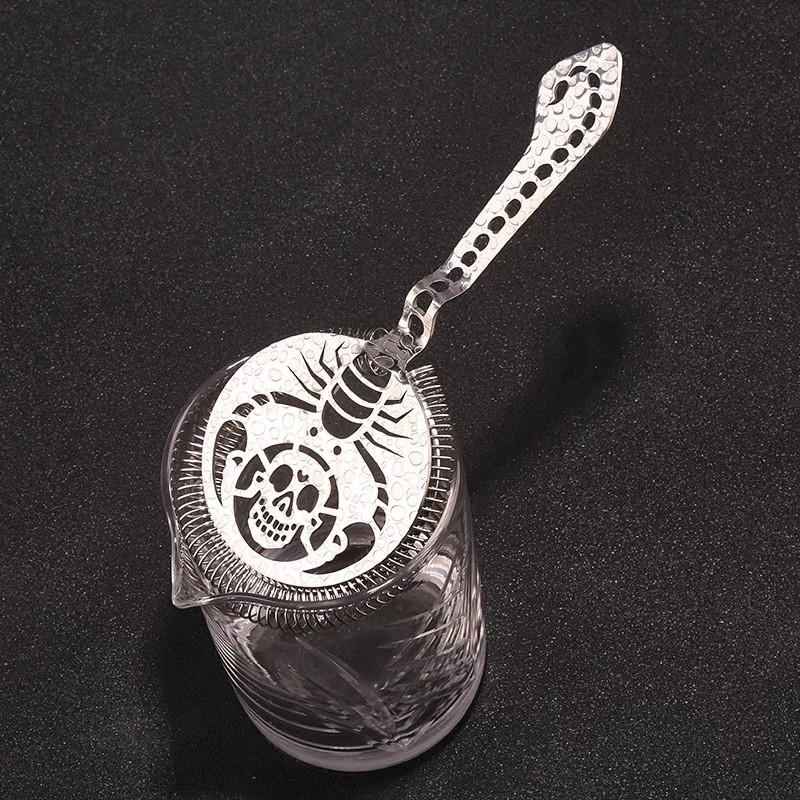 Hawthorn kokteiļu sietiņš nerūsējošā tērauda stieņa sietiņš Profesionāli bāra rīki Bārmeņa stieņa stieple jaukta dzēriena ledus sietiņš