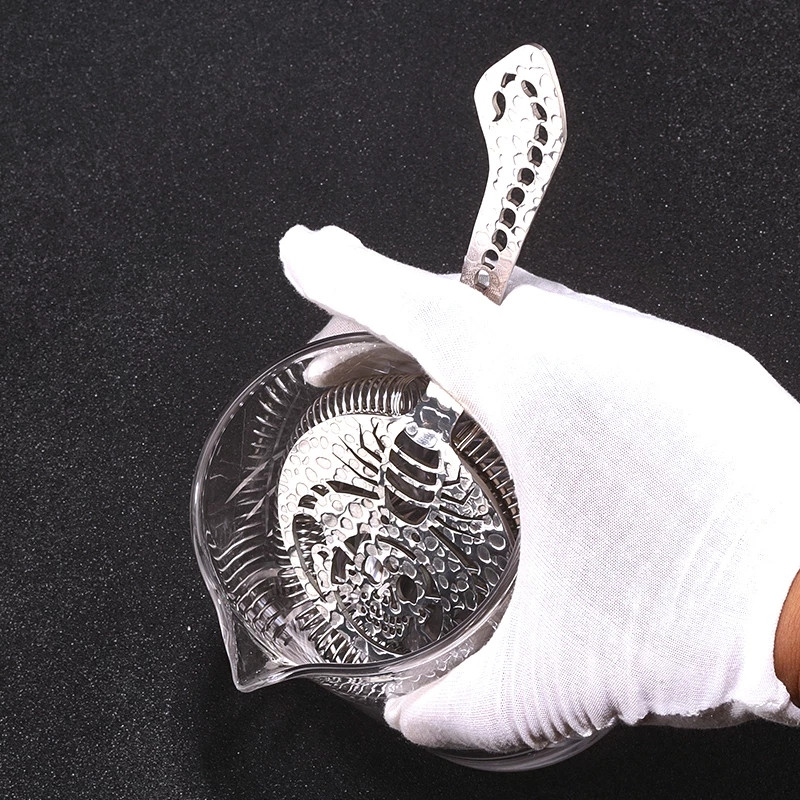 Hawthorn kokteiļu sietiņš nerūsējošā tērauda stieņa sietiņš Profesionāli bāra rīki Bārmeņa stieņa stieple jaukta dzēriena ledus sietiņš