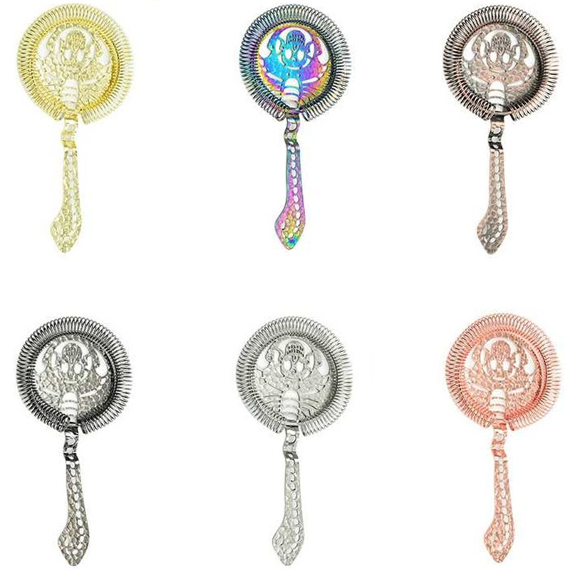 Hawthorn kokteiļu sietiņš nerūsējošā tērauda stieņa sietiņš Profesionāli bāra rīki Bārmeņa stieņa stieple jaukta dzēriena ledus sietiņš