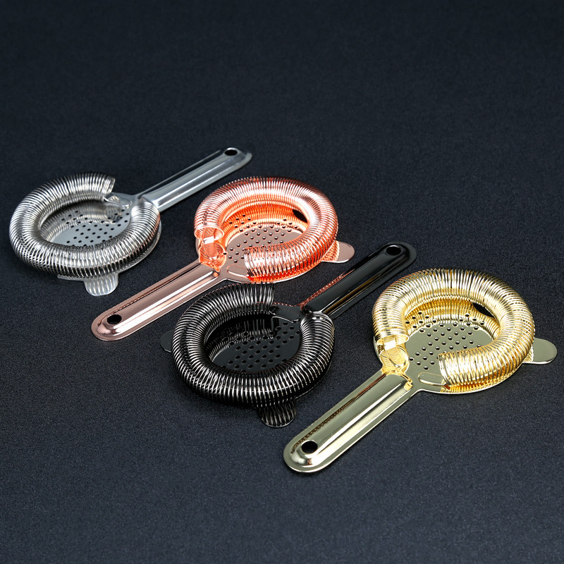 Цедка за коктейли в бар Медно покритие Позлатена Нова цедка за лед Бар Инструмент Сребро/Мед/Злато