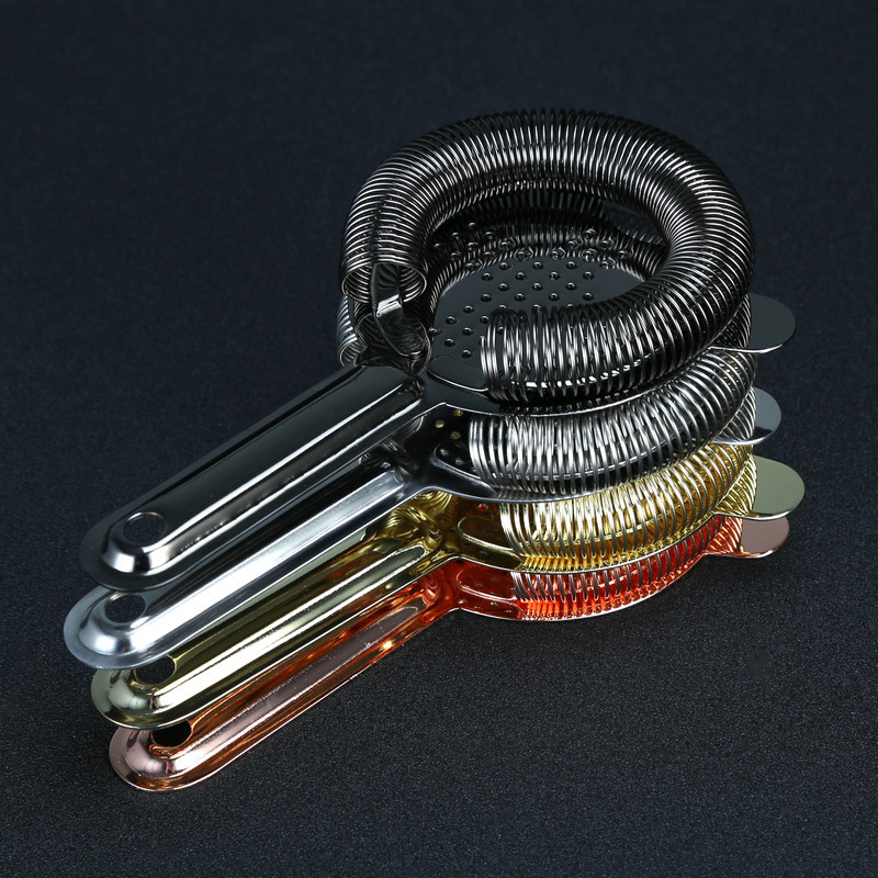 Цедка за коктейли в бар Медно покритие Позлатена Нова цедка за лед Бар Инструмент Сребро/Мед/Злато