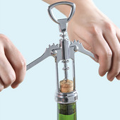 Отварачка за вино Отварачка за червено вино от неръждаема стомана Тип крило Метални сомелиери Тирбушон Отварачки за бутилки Тирбушон Уред за отстраняване на тапи от вино