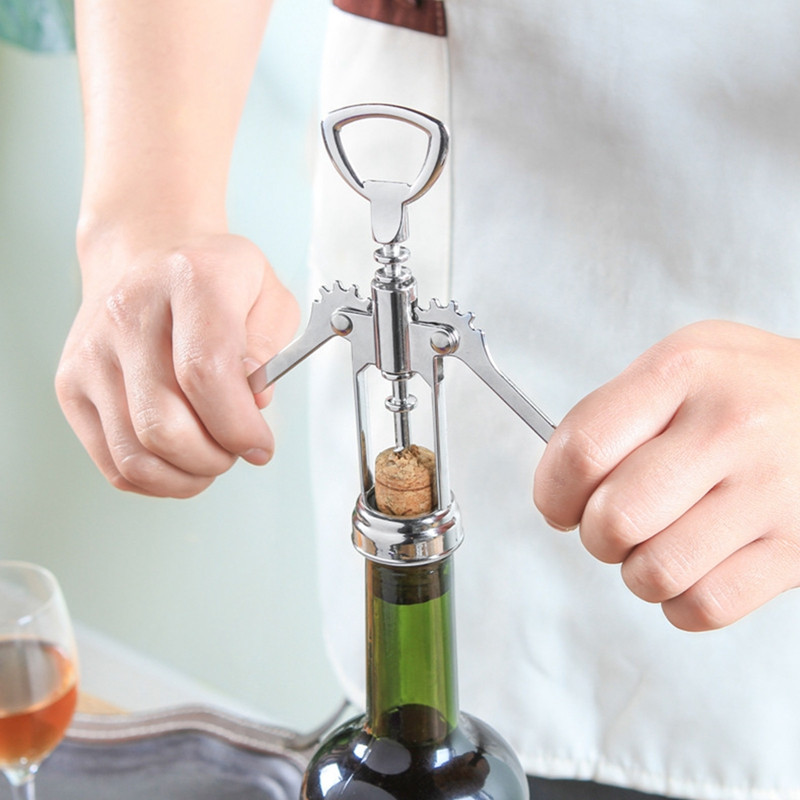 Отварачка за вино Отварачка за червено вино от неръждаема стомана Тип крило Метални сомелиери Тирбушон Отварачки за бутилки Тирбушон Уред за отстраняване на тапи от вино