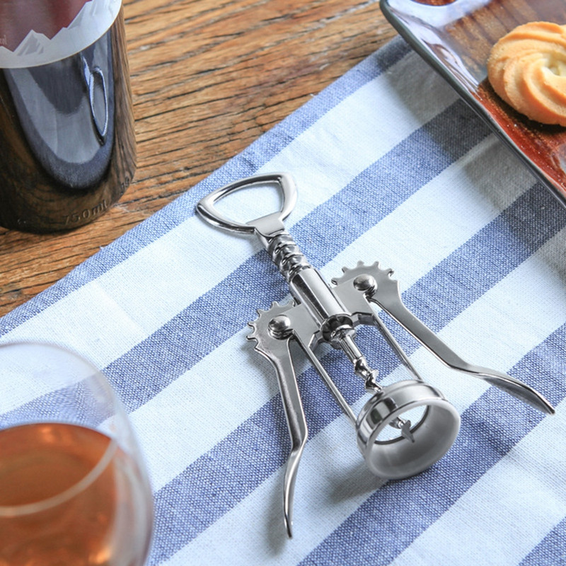 Отварачка за вино Отварачка за червено вино от неръждаема стомана Тип крило Метални сомелиери Тирбушон Отварачки за бутилки Тирбушон Уред за отстраняване на тапи от вино