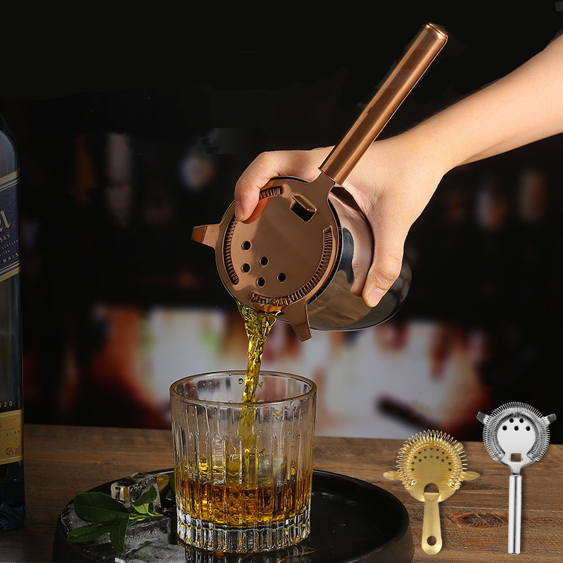 2 stilu nerūsējošā tērauda stieņu kokteiļu atsperu sietiņš Julep Vīna dzēriens Ledus kubs Filtrs Bārmenis Virtuves Bāra piederumi