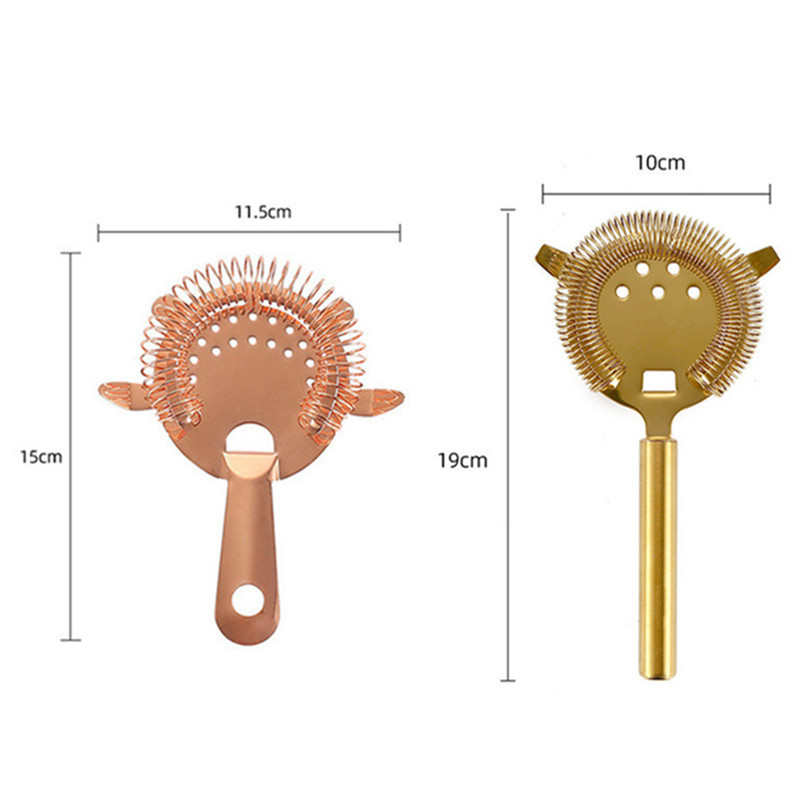 2 stilu nerūsējošā tērauda stieņu kokteiļu atsperu sietiņš Julep Vīna dzēriens Ledus kubs Filtrs Bārmenis Virtuves Bāra piederumi