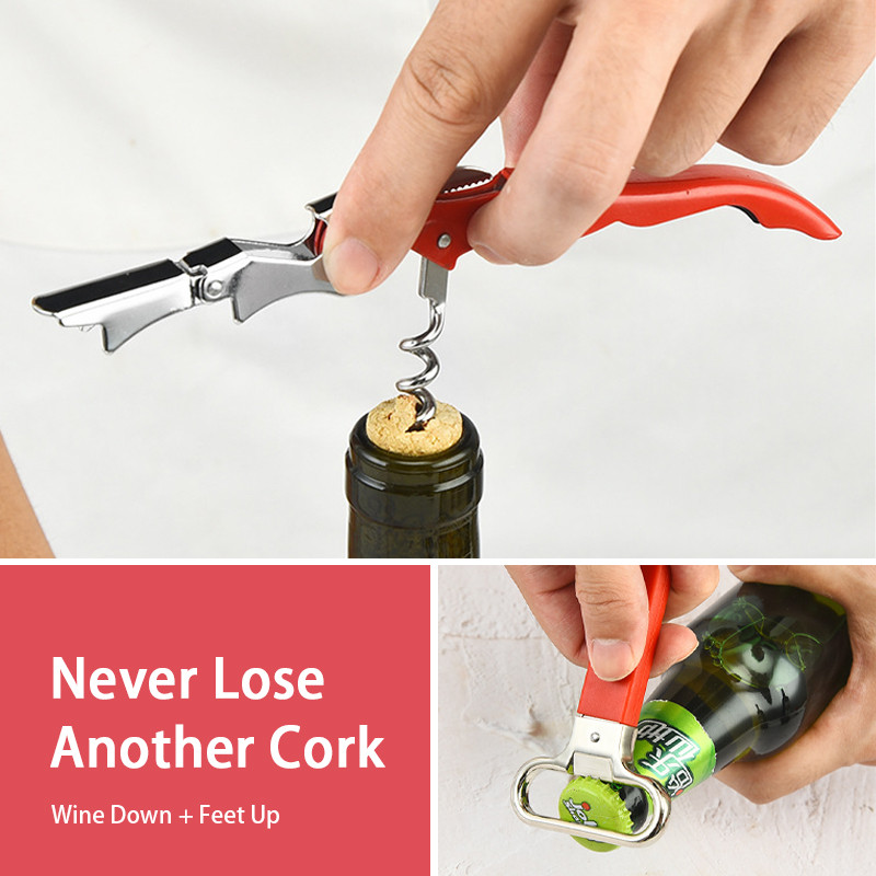 Vīna attaisāmais, divdakšu korķa izvilkšanas viesmīļi korķviļķa vīna korķa attaisāmais, alus pudeļu attaisāmais bārmeņiem un dāvanas