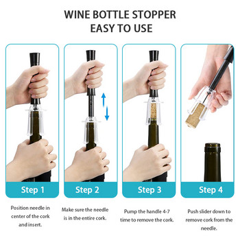 Ανοιχτήρι για μπουκάλια κρασιού υπό πίεση αέρα, τιρμπουσόν, κόφτης αλουμινίου, εργαλείο Easy Remover Ανοιχτήρι μπουκαλιών κρασιού, Εργαλείο φελλού, ανοιχτήρι μπουκαλιών