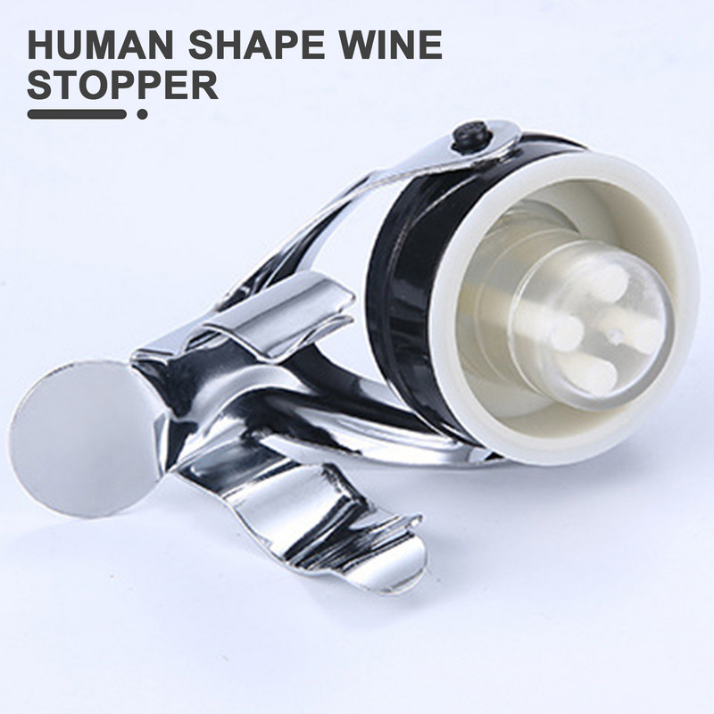 1 бр. Запушалка за шампанско от неръждаема стомана за пенливо вино Champagne Cava Prosecco с вградена помпа под налягане