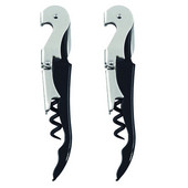 2 БР. Отварачка за бутилка вино от неръждаема стомана Тирбушон с пластмасова дръжка Аксесоари за вино